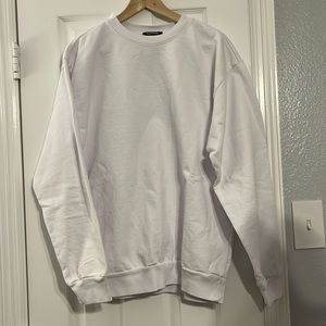Size Medium Talentless heavyweight white crew neck sweater